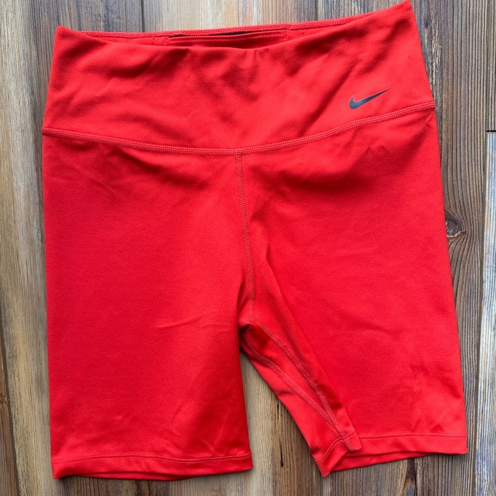 Nike Dri-Fit Orange Biker Shorts Women’s Small Athletic Running Training